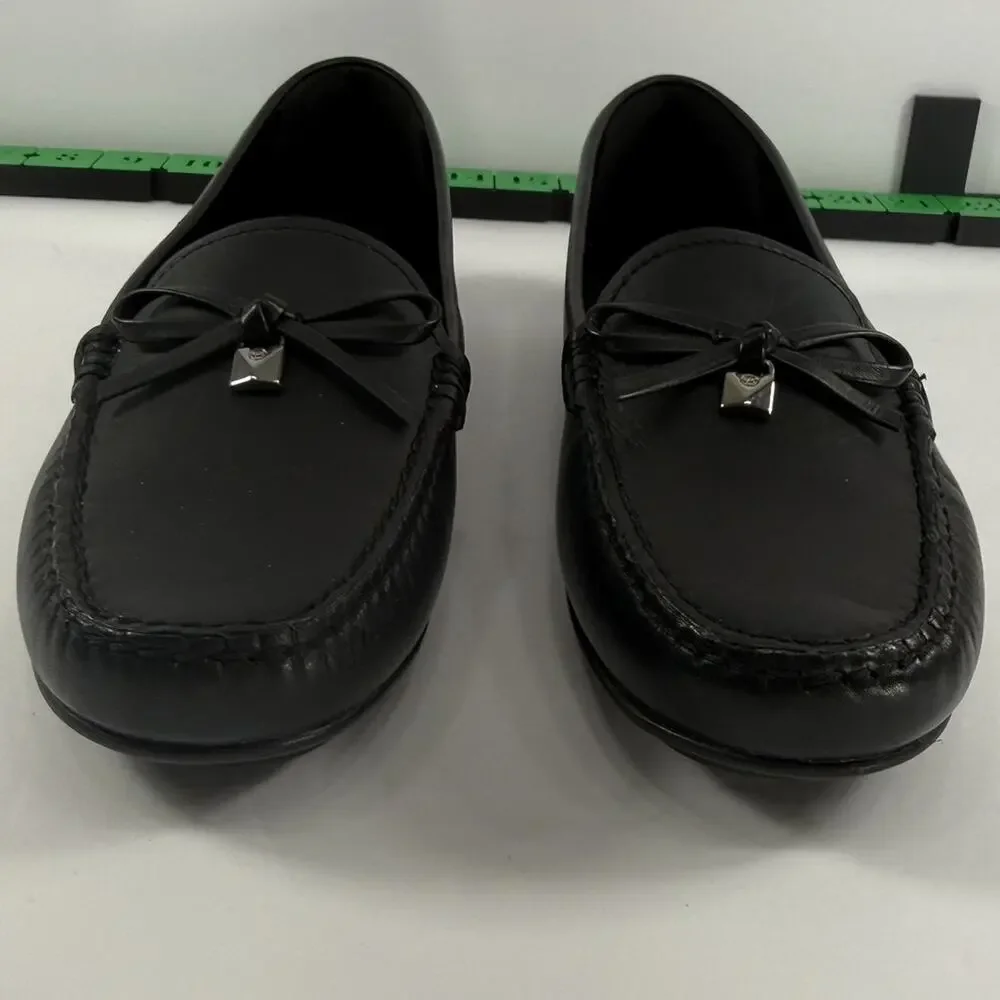 Michael Kors Juliette Moccasin Loafer Black Style 40S2JTFR1L 7.5M Excellent